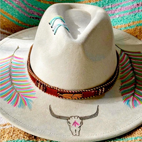 Feathers in Color Boho Hat main image 8